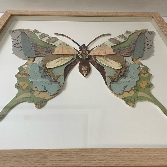 Twos Company Butterfly Collage Wall Art Set Of Two Number 3 & 4 - Picture 2 of 8